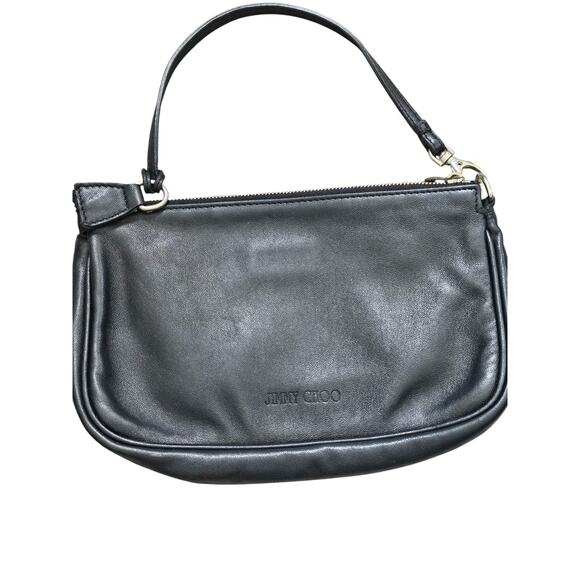 Authentic Jimmy Choo Black Leather Star Studded Small Bag Purse - Picture 6 of 15